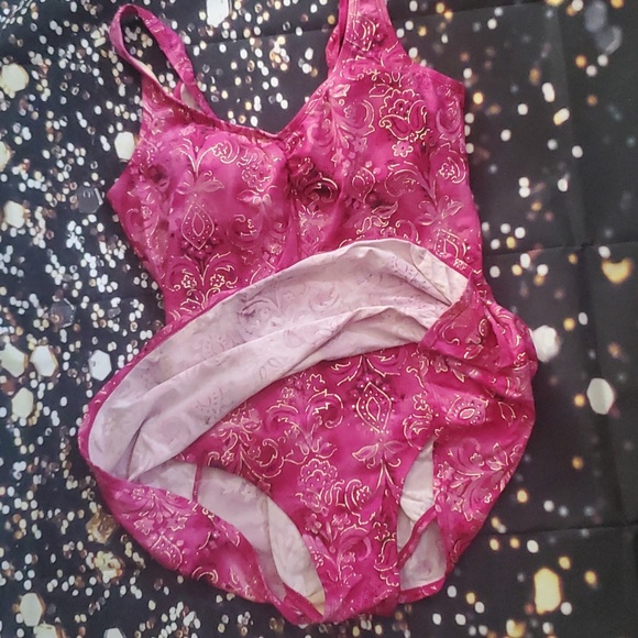 Islanders Pink and gold size 10 one peice swim suit - Picture 2 of 4